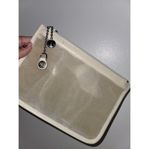 Vintage GUCCI Mesh Tote w/Pouch Cream - Picture 7 of 10